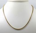 10k yellow gold solid tight franco box chain 22-26 inch 2.20mm