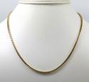10k yellow gold solid tight franco box chain 20-24 inch 2.20mm