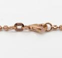 10k rose gold moon cut bead link chain 20-26 inch 2mm