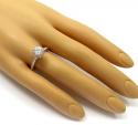 Ladies 14k rose gold round diamond halo engagement ring 0.43ct