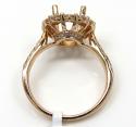 14k rose gold round diamond halo semi mount ring 1.01ct