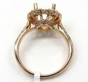 14k rose gold round diamond halo semi mount ring 1.01ct 