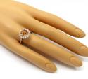 14k rose gold round diamond halo semi mount ring 1.01ct 