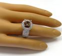 Ladies 14k rose gold diamond semi mount invisible setting ring 3.52ct