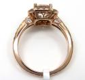14k rose gold round diamond square halo semi mount ring 0.52ct 
