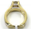 Ladies 14k yellow gold round white diamond semi mount ring 1.57ct