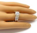 Ladies 14k yellow gold round white diamond semi mount ring 1.57ct