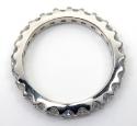 14k white gold single row eternity 5 pointer diamond wedding band 1.30ct