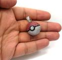 10k yellow gold iced out diamond pokeball pendant 2.19ct