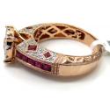 14k rose gold ruby and diamond engagement ring 1.87ct
