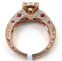 14k rose gold ruby and diamond engagement ring 1.87ct