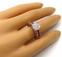 14k rose gold ruby and diamond engagement ring 1.87ct