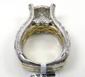 14k white and yellow gold diamond engagement ring 4.56ct