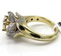 14k yellow gold flower cluster diamond engagement ring 0.94ct
