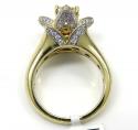 14k yellow gold flower cluster diamond engagement ring 0.94ct
