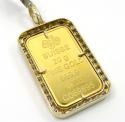 24k gold medium lady fortuna diamond pendant 2.13ct