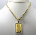 24k gold medium lady fortuna diamond pendant 2.13ct