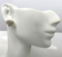 10k yellow gold diamond logo earrings 0.24ct