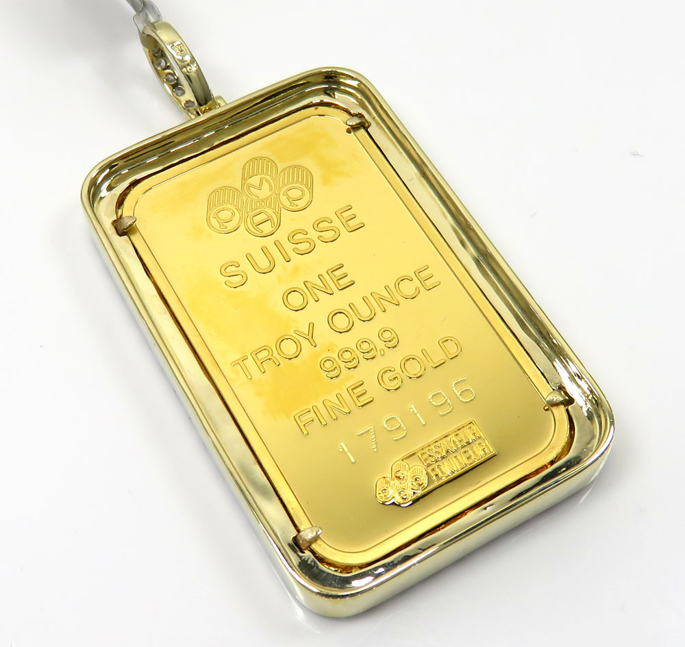 24k gold large lady fortuna diamond pendant 3.59ct - Image 4