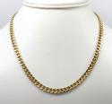 10k yellow gold hollow boxed lock miami chain 22-28 inch 5.5mm
