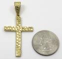 10k yellow gold medium nugget cross 
