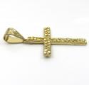 10k yellow gold medium nugget cross 