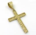 10k yellow gold medium nugget cross 