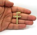 10k yellow gold medium nugget cross 