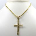 10k yellow gold medium nugget cross 