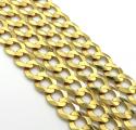 10k yellow gold solid cuban link chain 18-36 inch 7mm