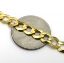 10k yellow gold solid cuban link chain 18-36 inch 7mm