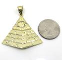 10k yellow gold all seeing eye pyramid pendant 