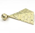 10k yellow gold all seeing eye pyramid pendant 