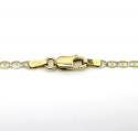 10k yellow gold two tone diamond cut mariner chain 16-24 inch 2mm 
