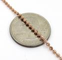 14k rose gold moon cut bead ball chain 18-26 inch 2mm 