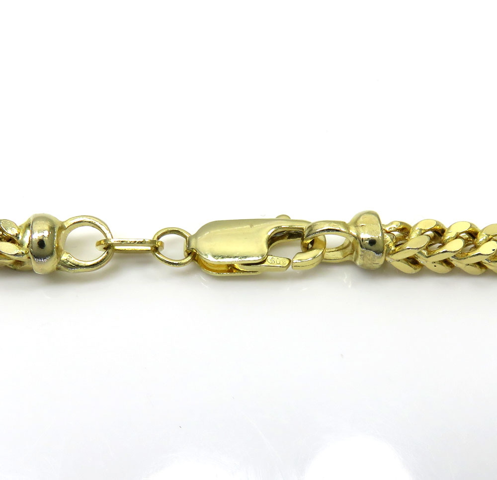 Buy 14k Yellow Gold Hollow Boxed Franco Chain 22 Inch 3.5mm Online at ...