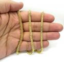 14k yellow gold hollow boxed franco chain 22 inch 3.5mm