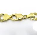 14k yellow gold solid cuban link chain 22-30 inch 11.5mm