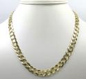 14k yellow gold solid cuban link chain 20-30 inch 8.5mm