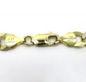 14k yellow gold diamond cut thick cuban chain 18-26 inch 9.6mm