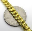 925 sterling yellow silver miami link chain 18-28 inch 6.4mm