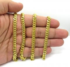 925 sterling yellow silver miami link chain 18-28 inch 6.4mm