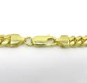 925 yellow sterling silver miami link bracelet 8.50 inch 6.5mm
