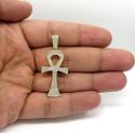 14k yellow gold diamond ankh cross 2.00ct