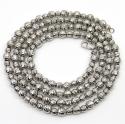 14k white gold diamond cut bead chain 16 inch 5mm