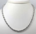 14k white gold diamond cut bead chain 16 inch 5mm