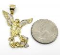10k yellow gold small saint michaels pendant  
