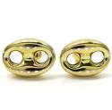 13mm 10k yellow gold medium puffed gucci hollow earrings