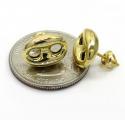 13mm 10k yellow gold medium puffed gucci hollow earrings