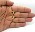 13mm 10k yellow gold medium puffed gucci hollow earrings